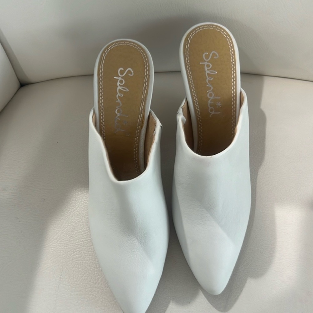 Splendid Nala Mules in White new no box